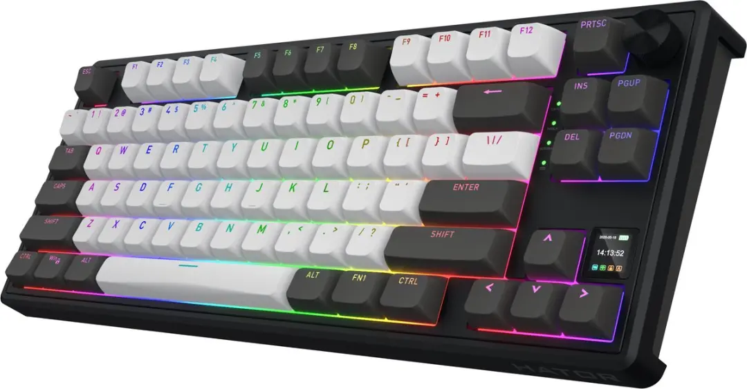 HATOR Skyfall Pro HTK4180 Gaming Toetsenbord - 80 Toetsen - Zwart/Grijs