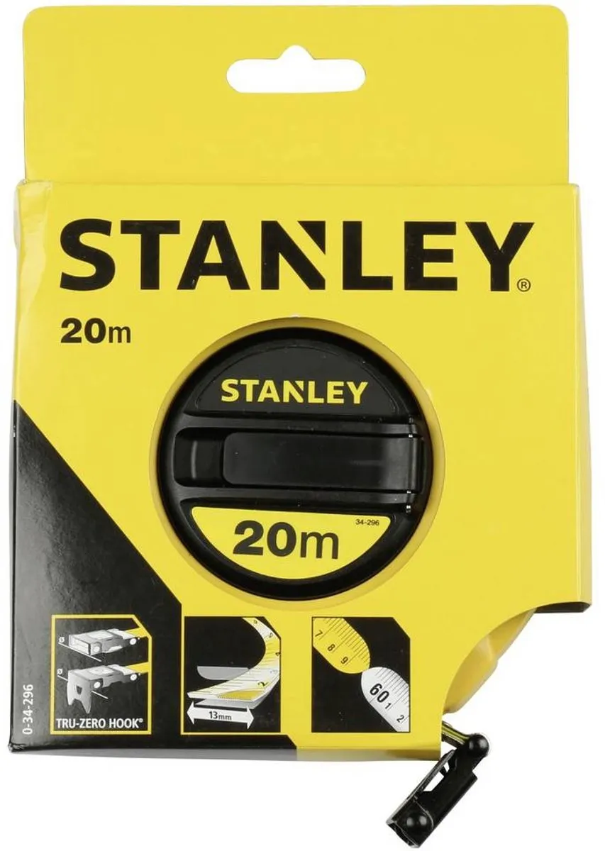 Stanley Landmeter Fiberglas 20m 12.7mm - 0-34-296