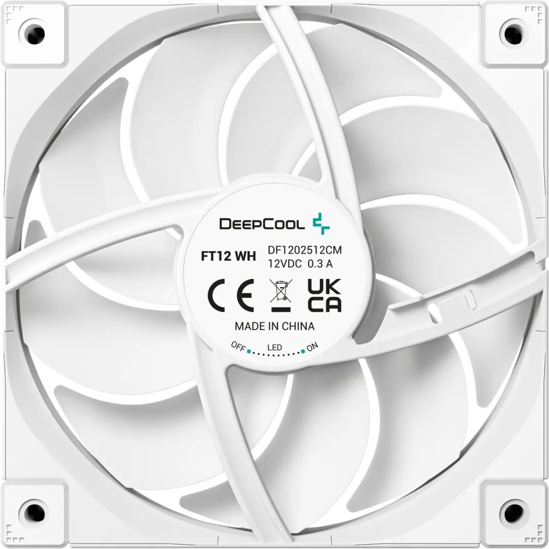 DeepCool FT12 WH 120mm FDB Ventilator - Wit