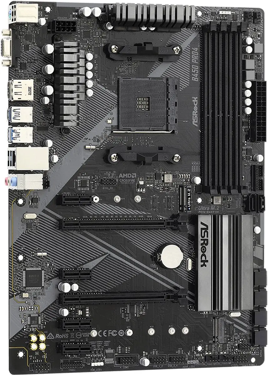 ASRock B450 Pro4 R2.0 ATX Moederbord - AM4