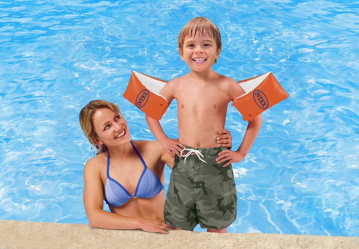 Intex Large Deluxe Zwemarmbandjes 30-60kg - Oranje