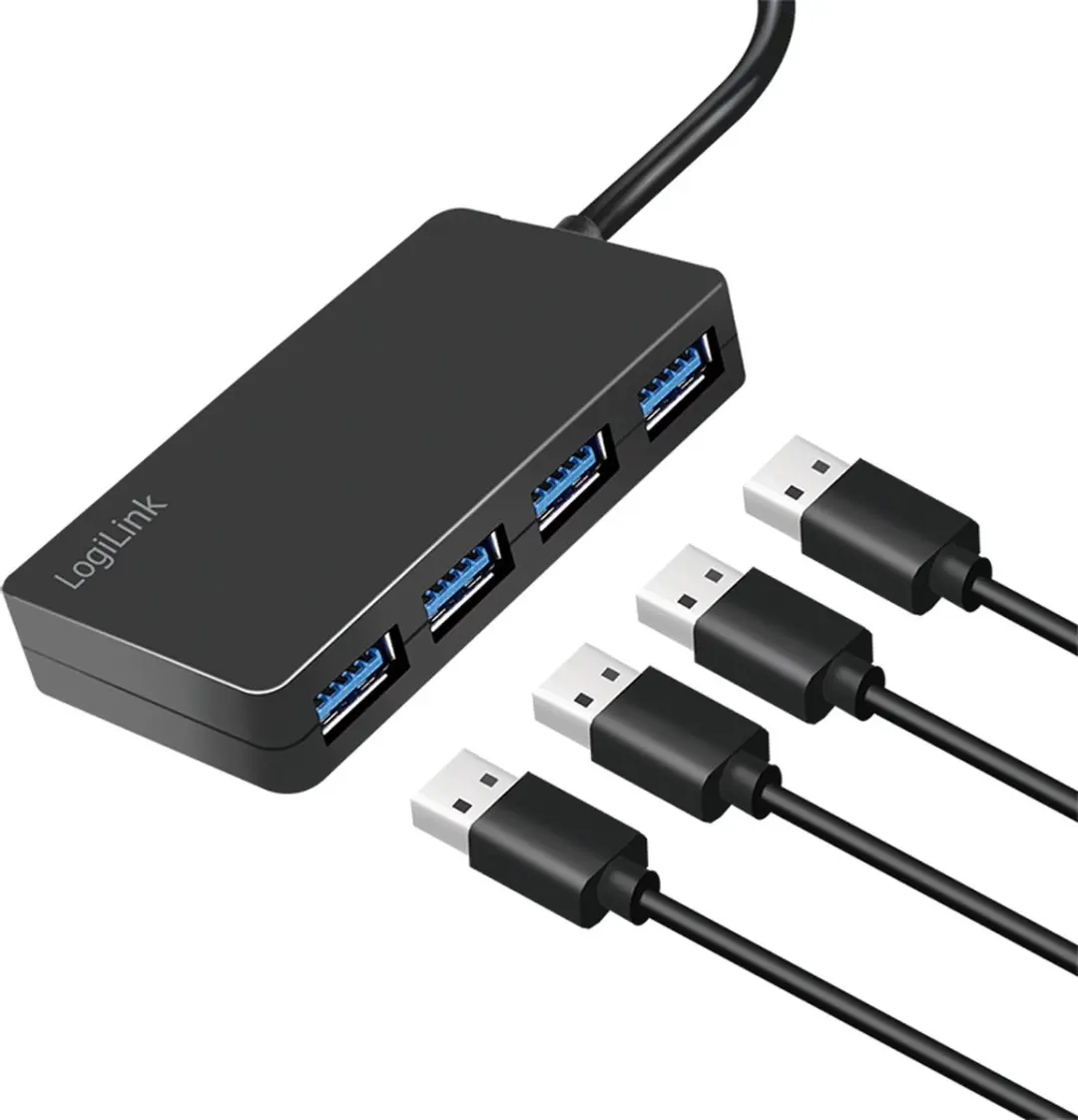 Logilink UA0396 USB-hub 4 Poorten USB 3.2 Gen1 - Zwart