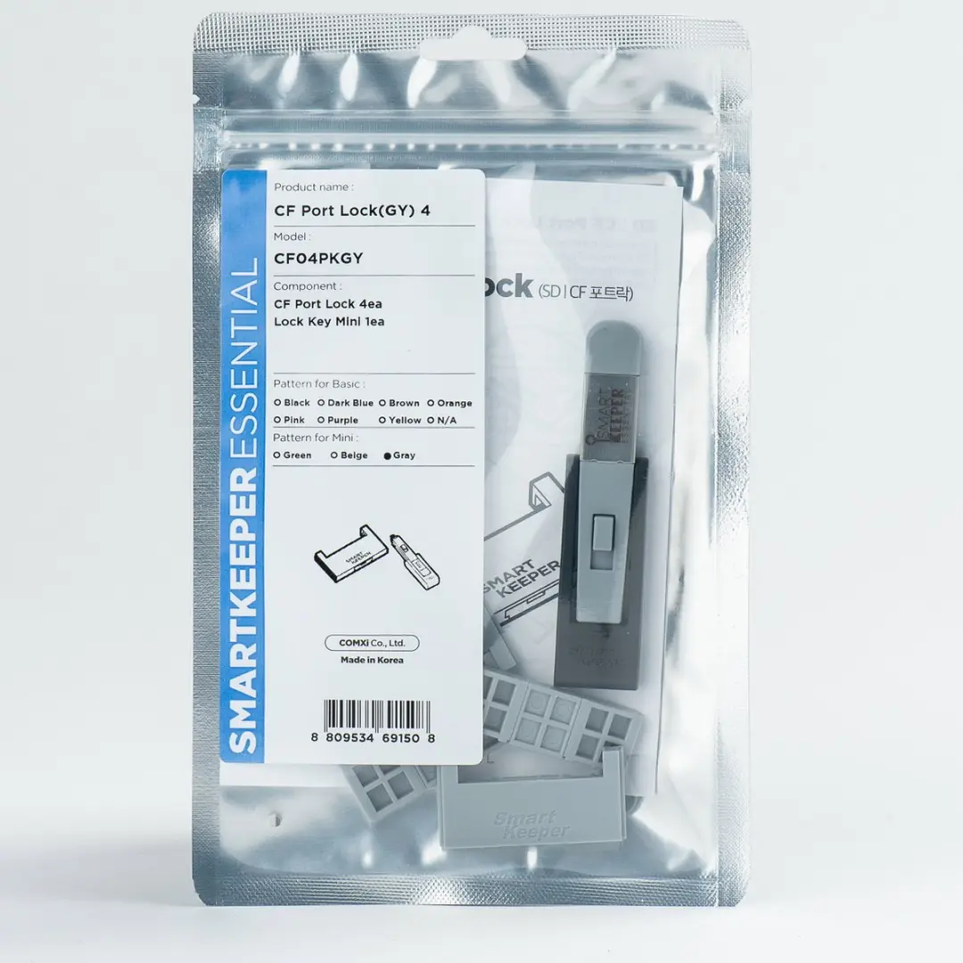 SmartKeeper CF Port Lock CF04PKGY - Grijs - 5 Stuks