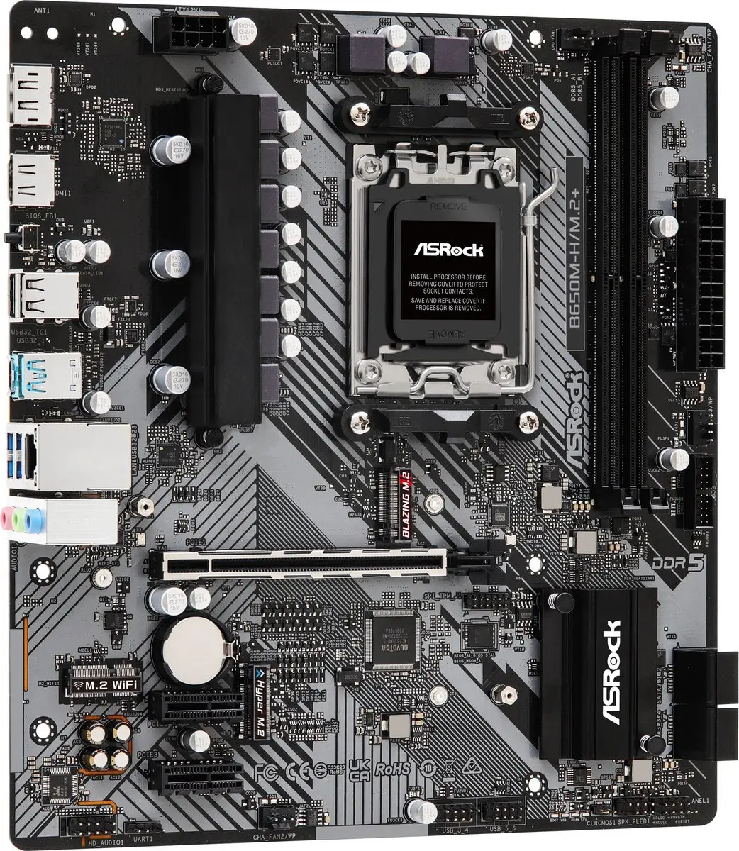 ASRock B650M-H/M.2+ Moederbord - AM5 - DDR5 - Matx