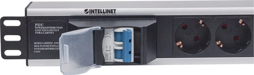 Intellinet 6-voudige Stekkerdoos 1.6m - Zwart
