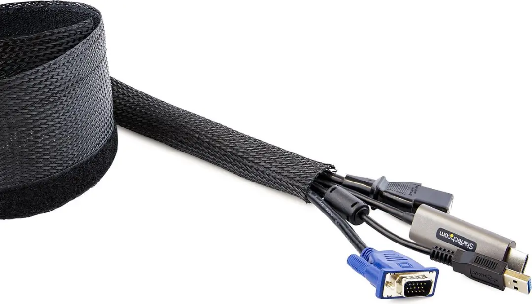 Startech 3m Kabelmantel Trimbare Huls - Zwart