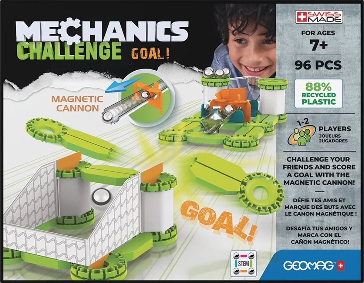 Geomag Mechanics Recycled Challenge Goal! 96 Stuks - Multicolor