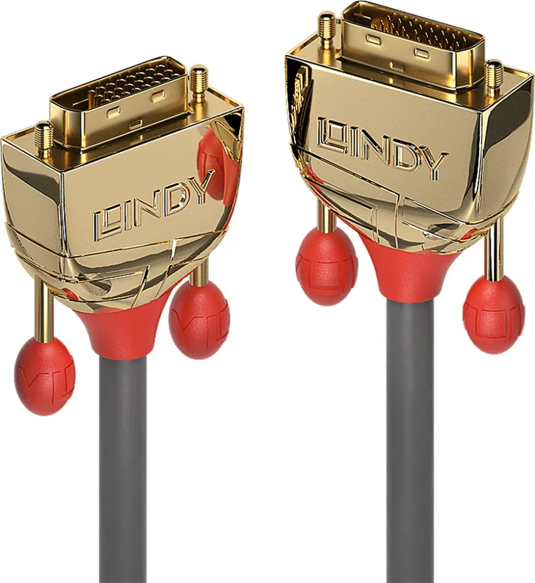 Lindy 36205 DVI-D Kabel 7,6m - Zwart/Goud