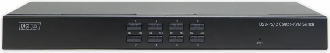 Digitus DS-23200-2 KVM-switch - Rackmontage - Zwart