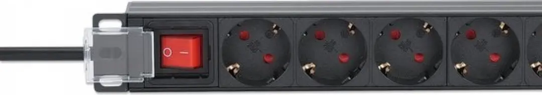 Intellinet 715133 Patchkaststekkerdoos 19" 1HE - 9x Geaard - 4000W - Zwart
