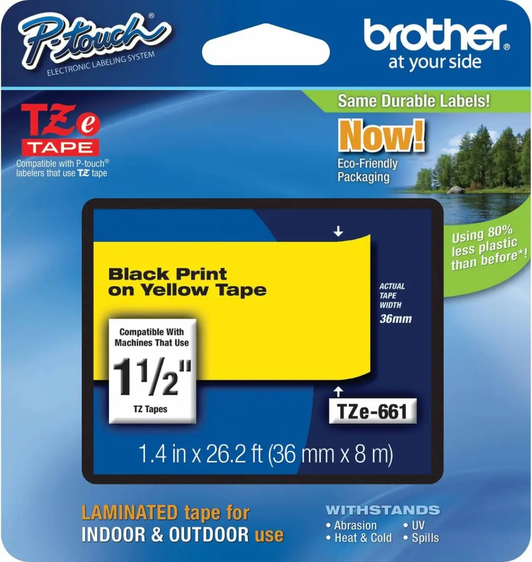 Brother TZe-661 Laminated Tape 36mm - Kleurloos