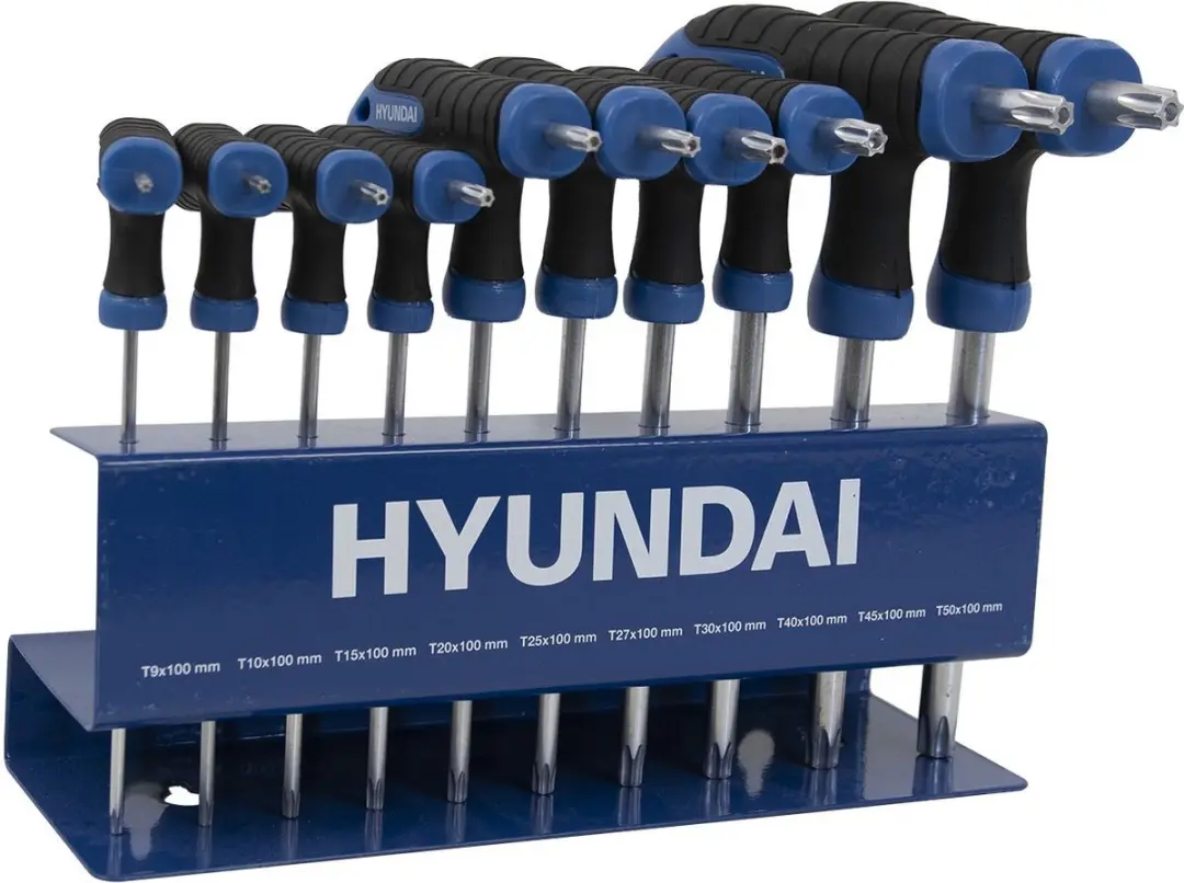 Hyundai T-greep Torxsleutelset 10-delig T9-T50 - 59527