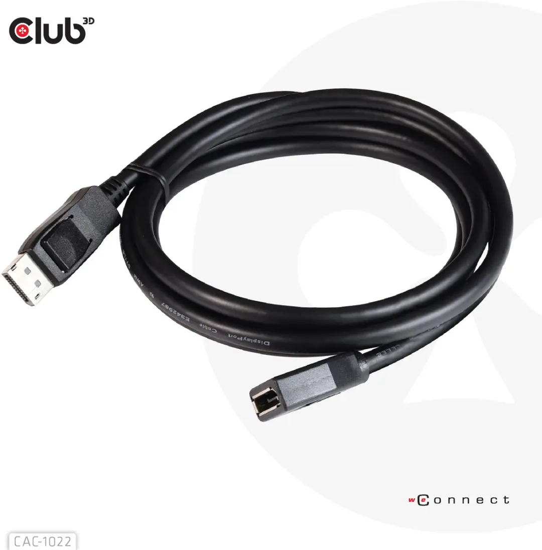 Club 3D DisplayPort 1.4 HBR3 Verlengkabel 2m - Zwart