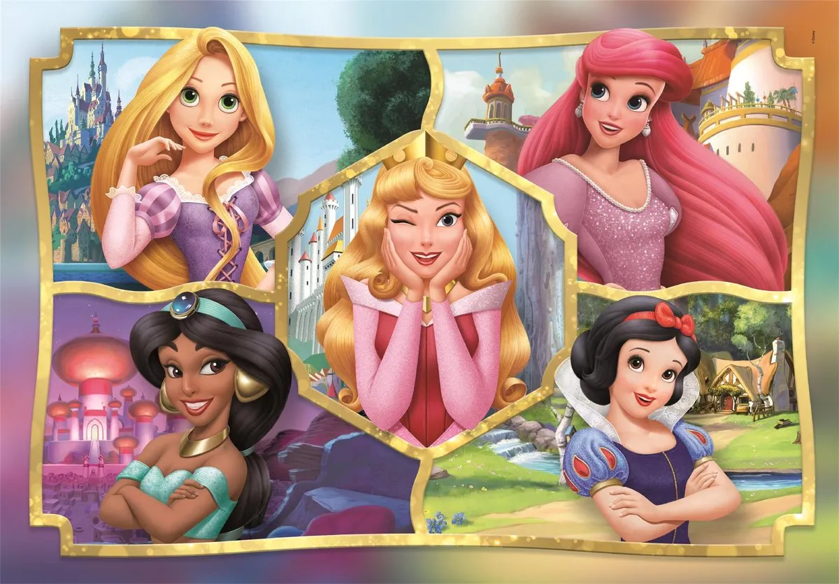 Clementoni Disney Princess 2 Puzzel 104 Stukjes - Multikleur - afbeelding 2 van 6