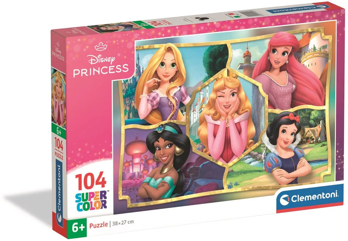Clementoni Disney Princess 2 Puzzel 104 Stukjes