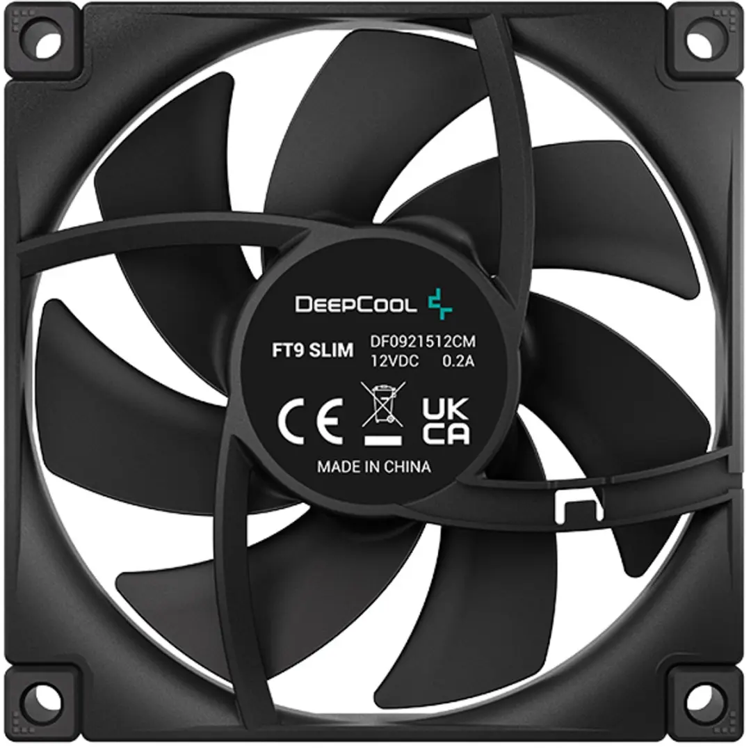 DeepCool FT9 SLIM 92mm FDB Ventilator - Transparant centrum - Witte LED