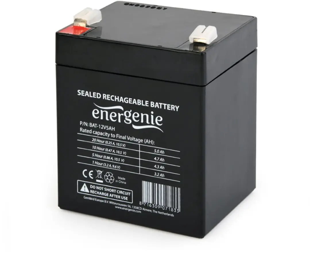 Gembird EnerGenie BAT-12V5AH Batterij 12V 5Ah