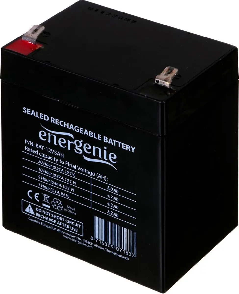 Gembird EnerGenie BAT-12V5AH Batterij 12V 5Ah