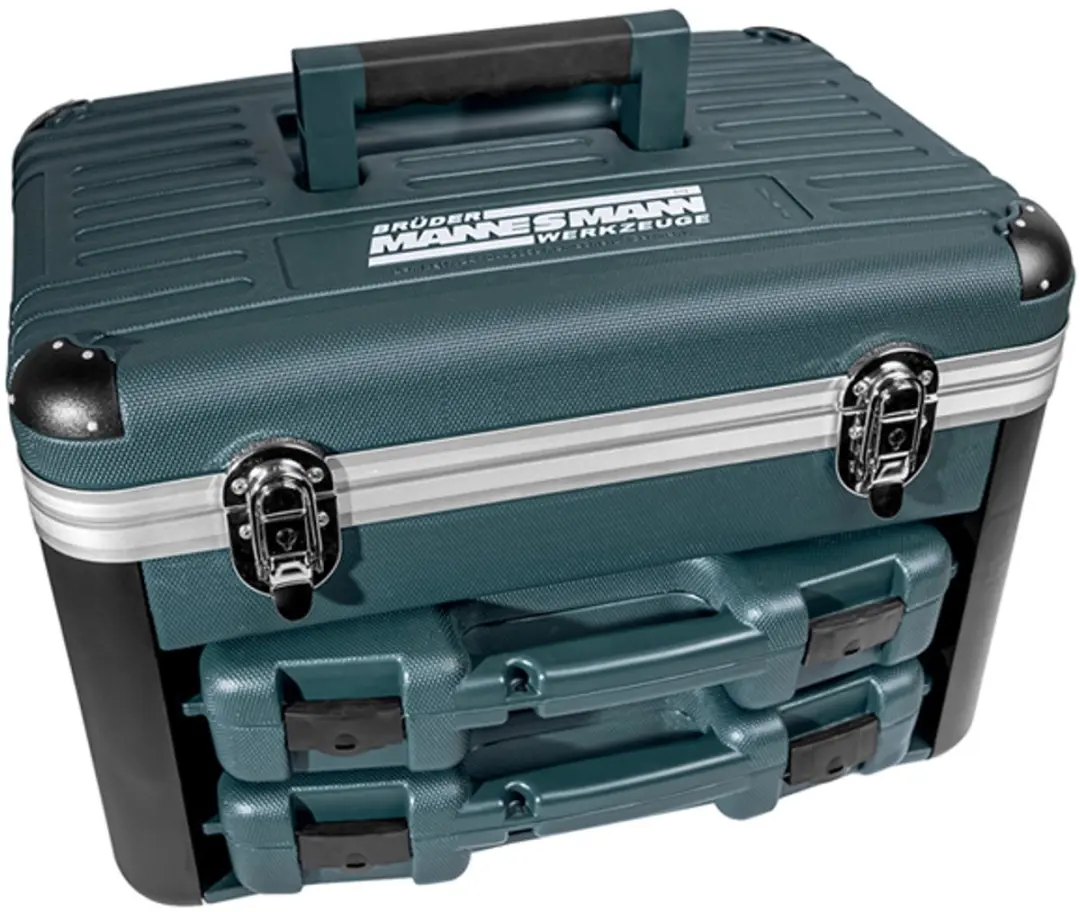 Brüder Mannesmann 408593 Gereedschapskoffer - 163-delig - Zwart/Groen