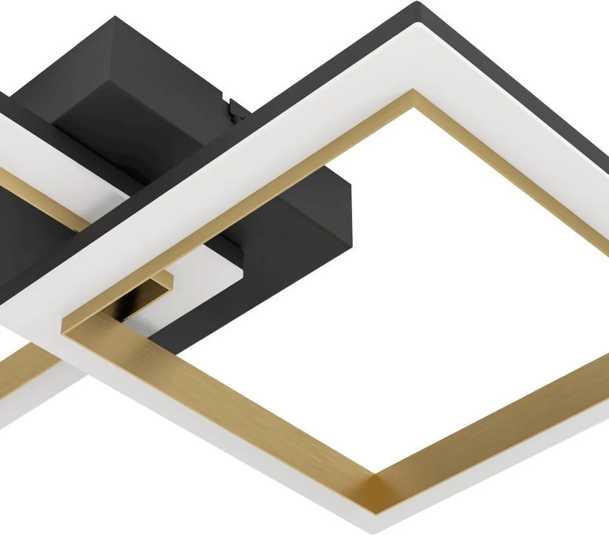 Eglo Calliera Plafondlamp LED 52,5cm - Dimbaar - Zwart/Goud/Wit