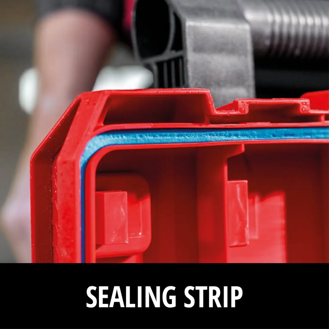 Einhell E-Case L SEALED Systeemkoffer 120kg - IP65 - Rood/Zwart
