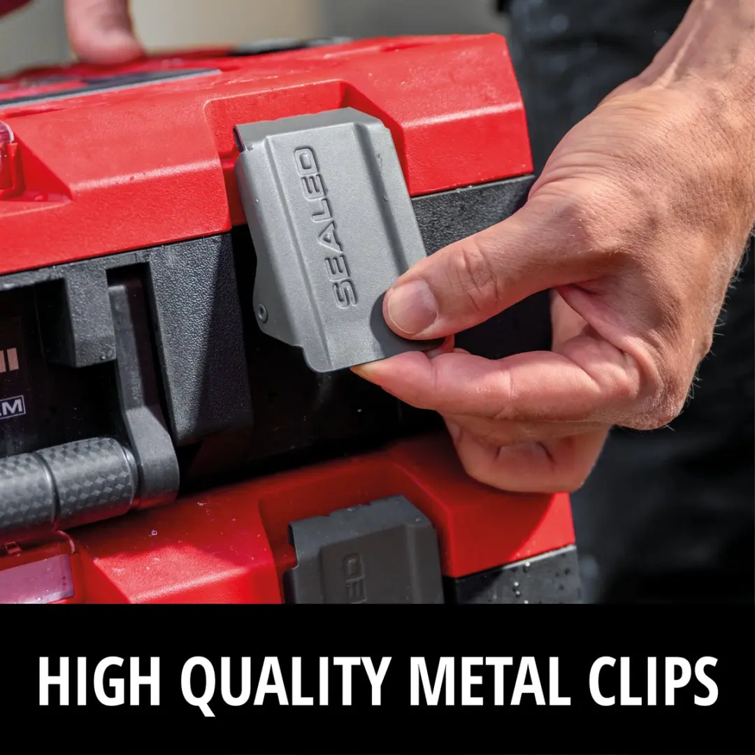 Einhell E-Case L SEALED Systeemkoffer 120kg - IP65 - Rood/Zwart
