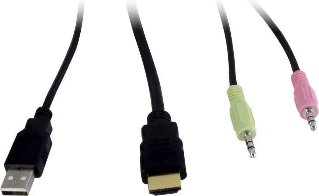Intertech AS-21HA HDMI KVM-switch 2x USB2.0 - Zwart