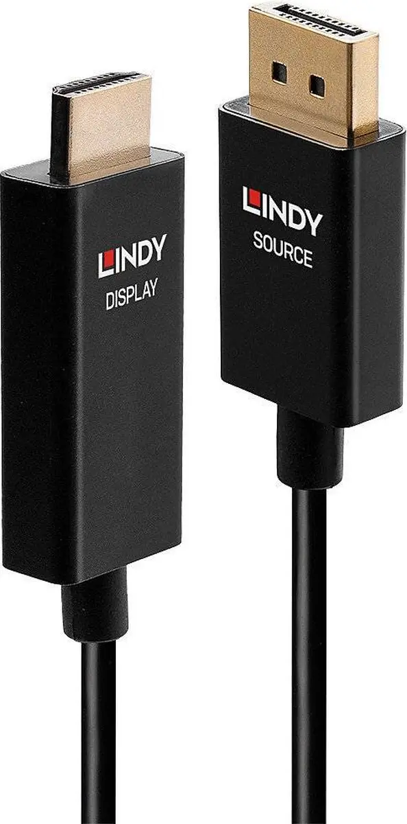 Lindy 40924 DisplayPort-kabel 0.5m - HDMI-A-stekker - Zwart