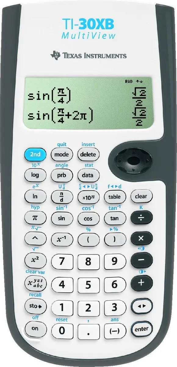 Texas Instruments TI-30XB Wetenschappelijke Rekenmachine - Wit