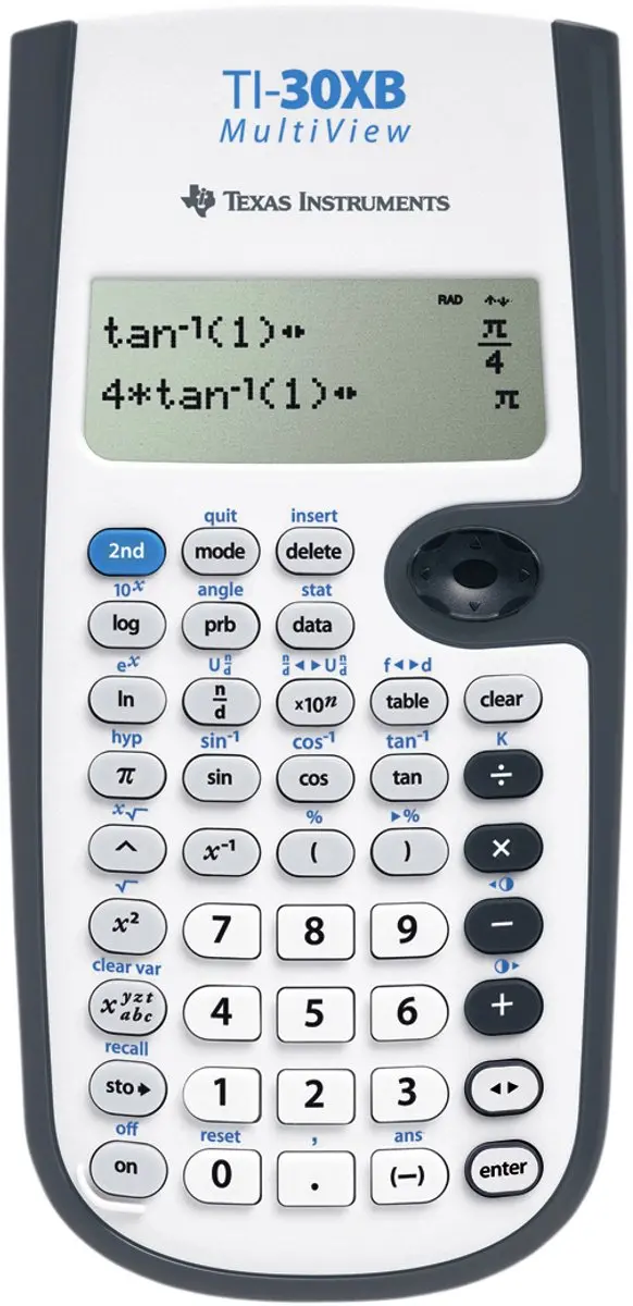 Texas Instruments TI-30XB Wetenschappelijke Rekenmachine - Wit