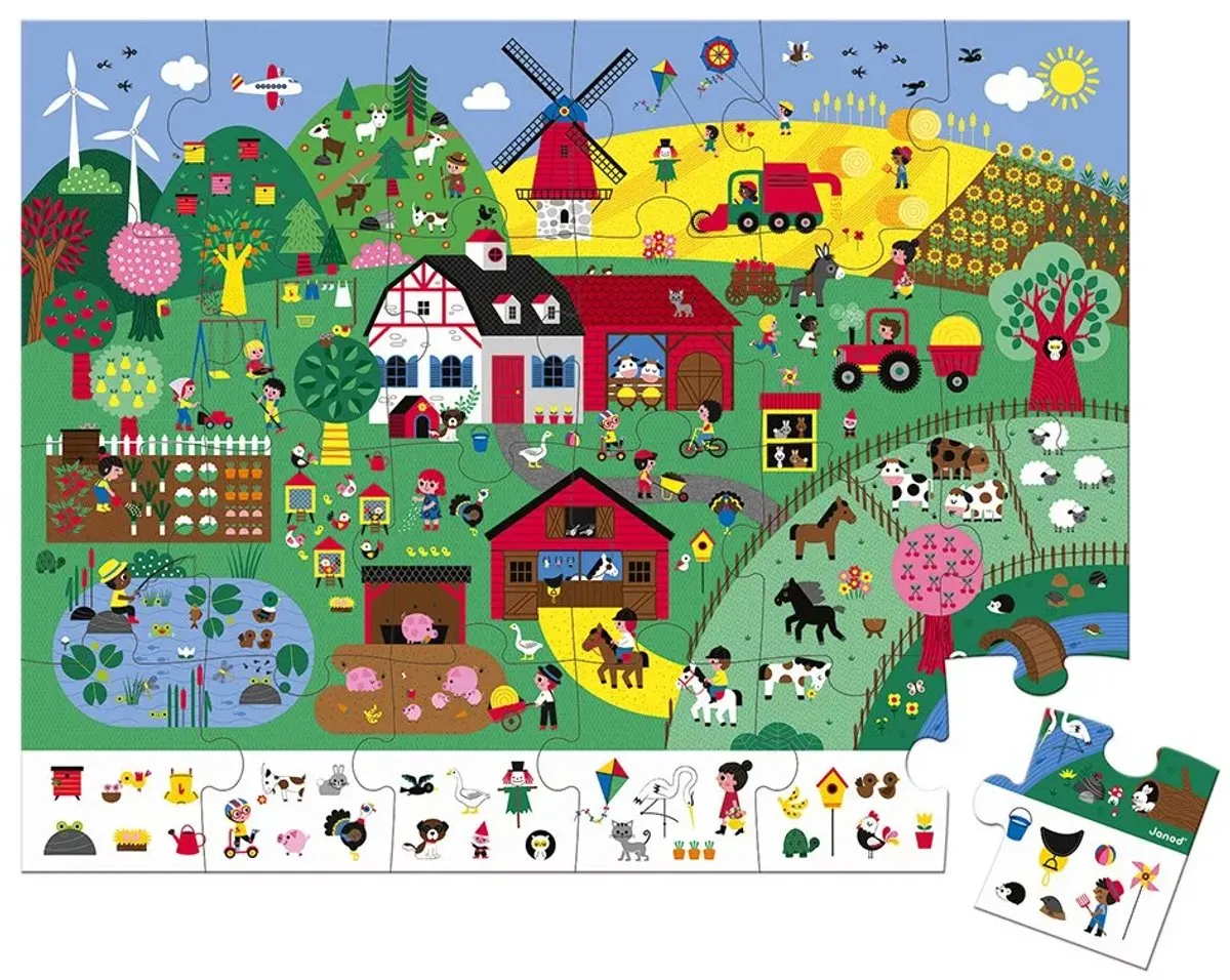 Janod Zoekpuzzel De Boerderij 24 Stuks - MPN 2645