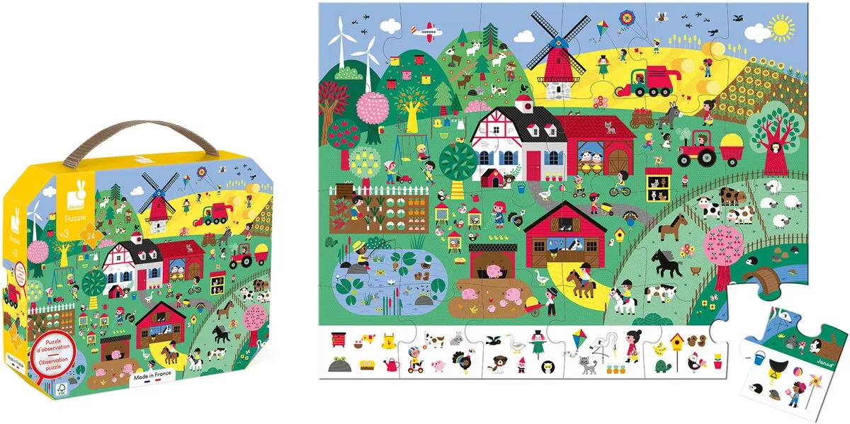 Janod Zoekpuzzel De Boerderij 24 Stuks - MPN 2645