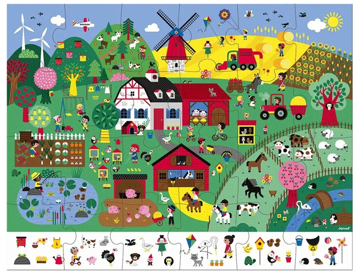 Janod Zoekpuzzel De Boerderij 24 Stuks - MPN 2645