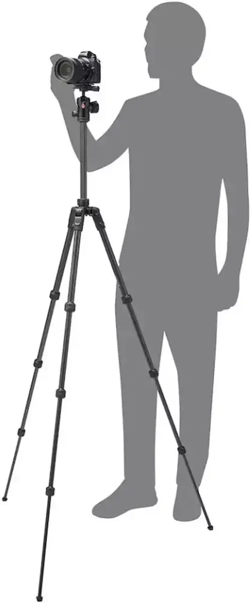 Manfrotto Befree Advanced AS Carbon Klemmringen - 4 Secties - Zwart