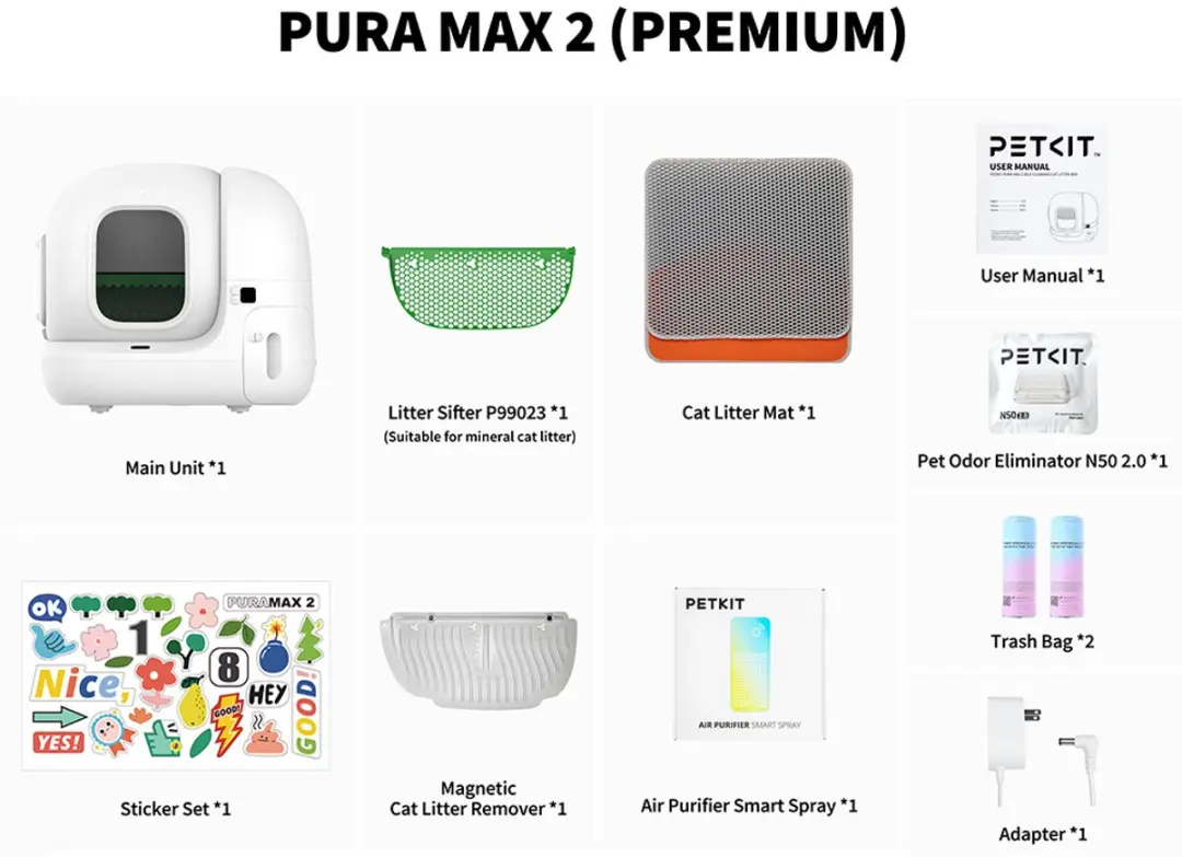 Petkit Purobot Max Pro Automatische Kattenbak - 8L - Wit
