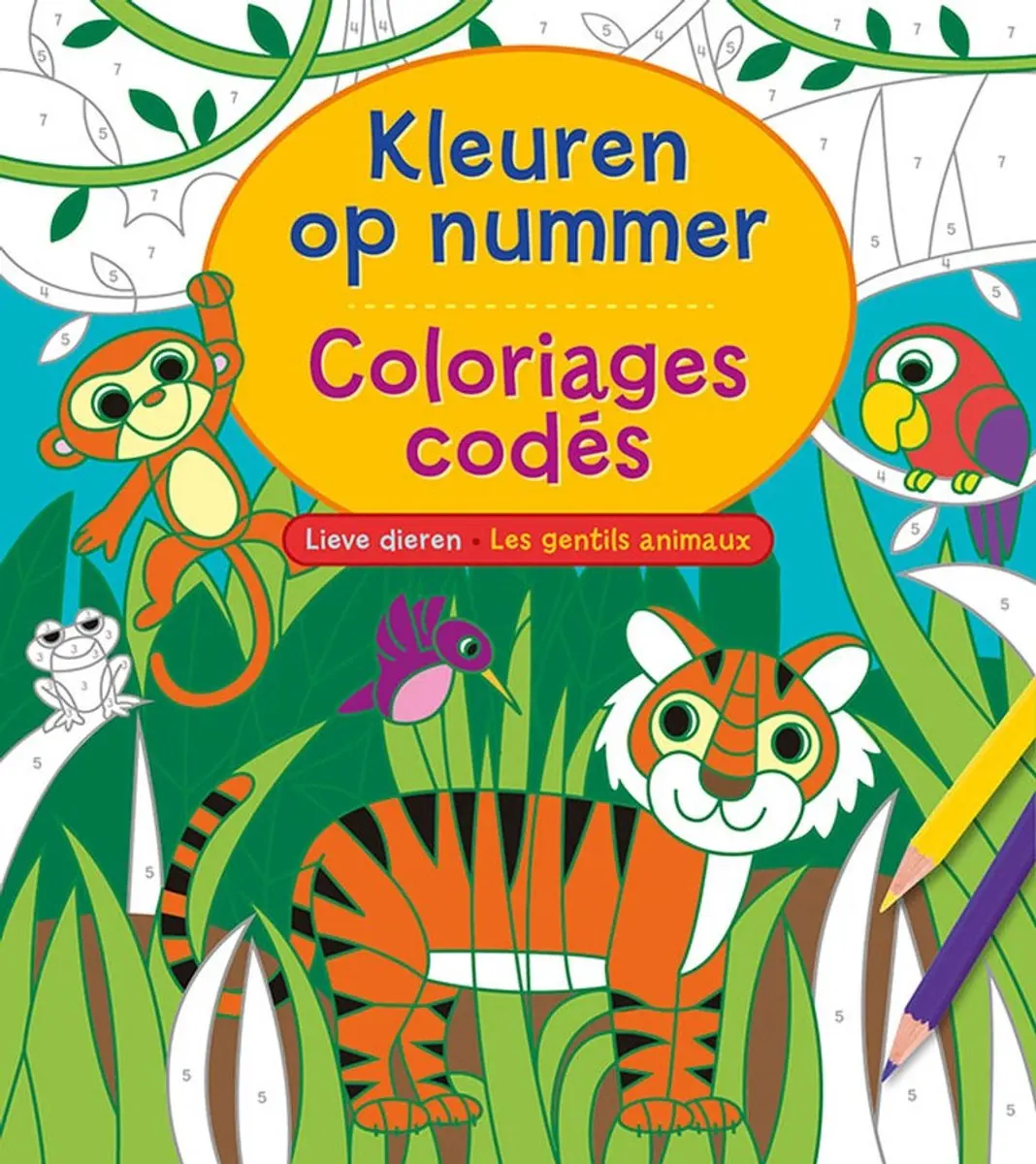Kleuren op nummer Lieve Dieren