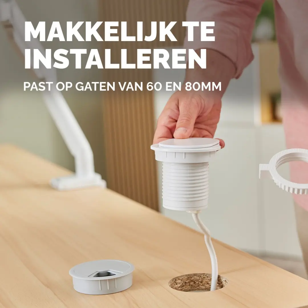 Fellowes Power Spot Type F Inbouw USB-C & USB-A Wit