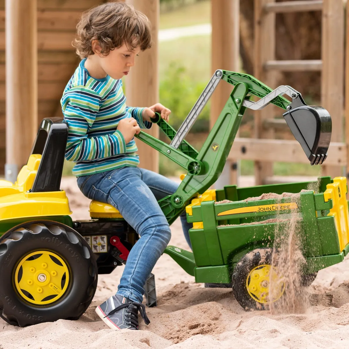 Rolly Toys John Deere Bagger - Traptractor Groen
