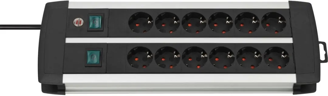 Brennenstuhl Premium Alu-Line 12-voudig Stekkerdoos