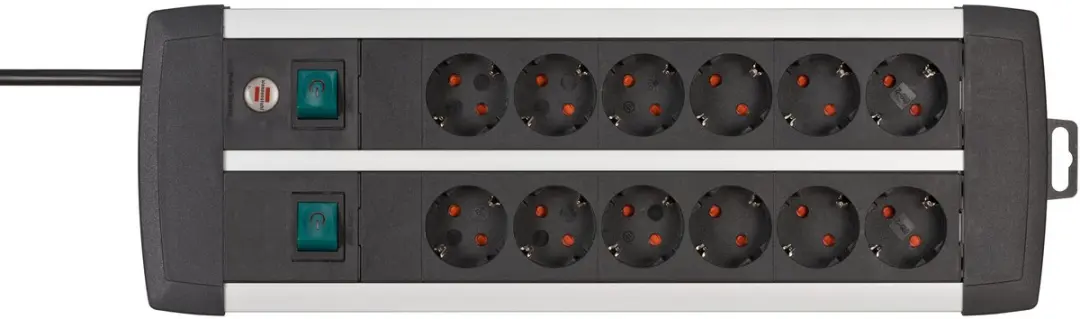 Brennenstuhl Premium Alu-Line 12-voudig Stekkerdoos - 3680W