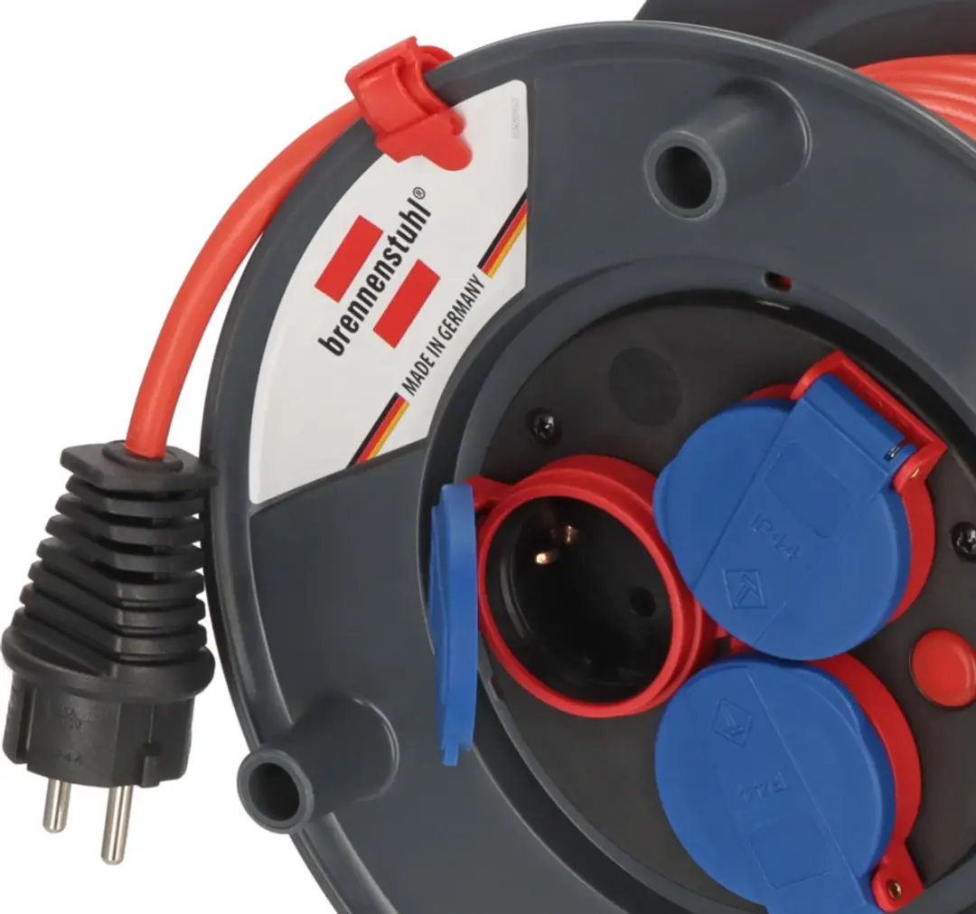 Brennenstuhl Garant Kabelhaspel 20m 3300W - Zwart/Rood