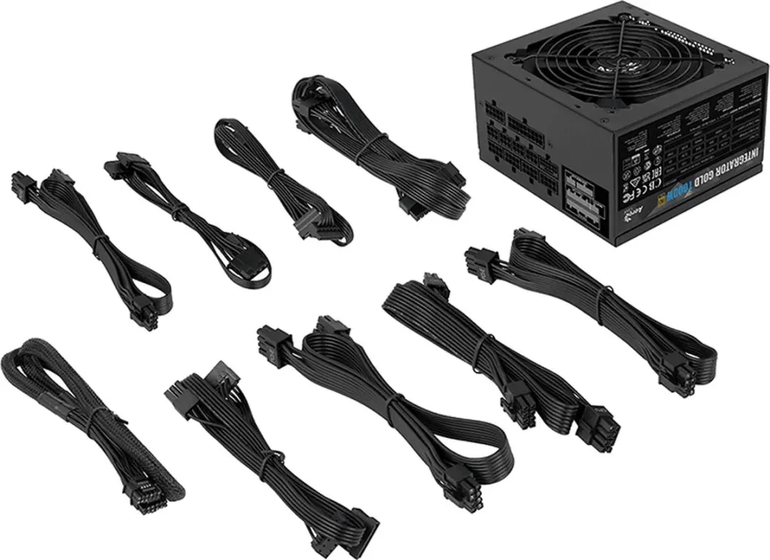 Aerocool Integrator Gold 1000W ATX Voeding - Zwart