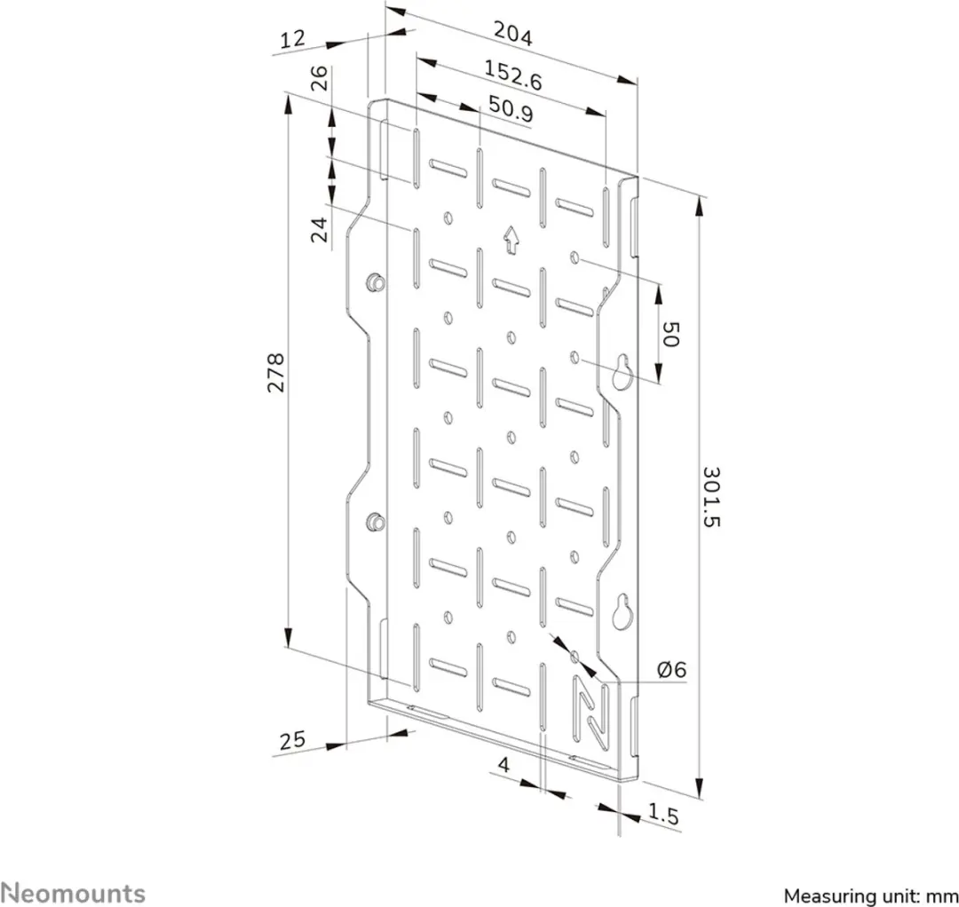Neomounts AWL05-750BL AV Bevestigingsplaat - Zwart