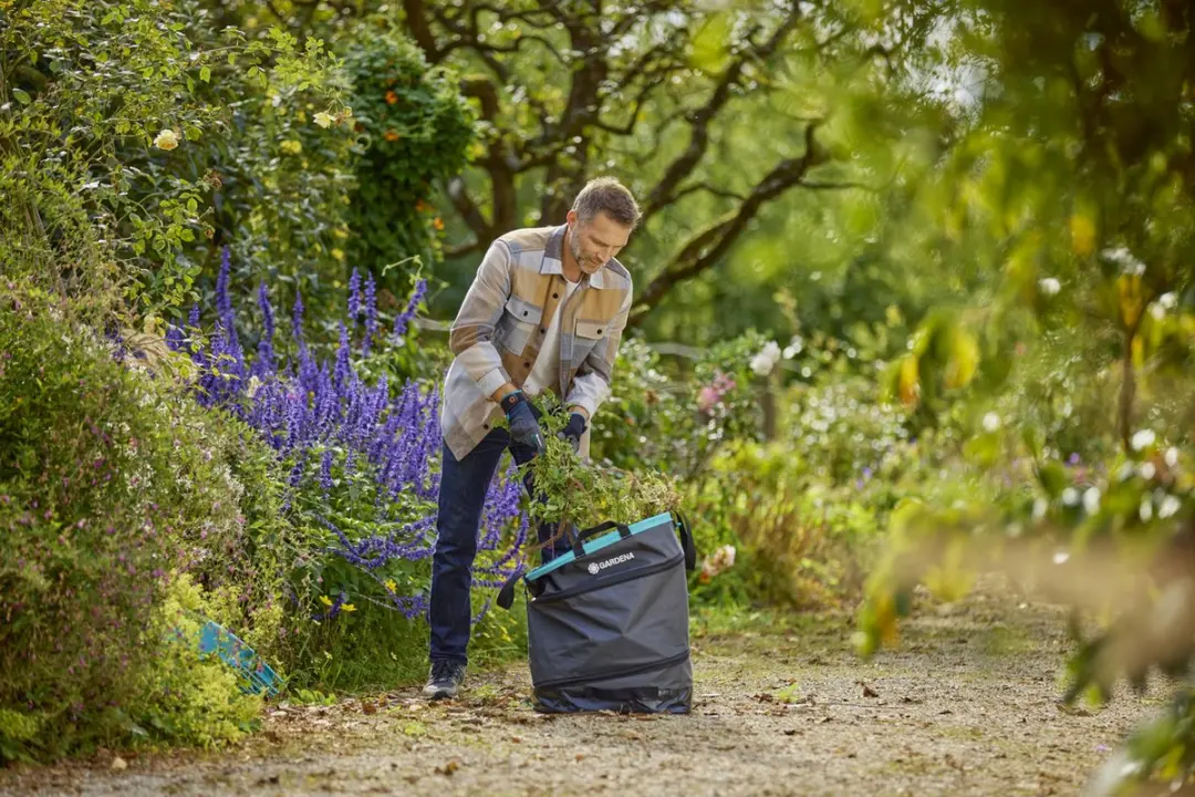 Gardena Tuinafvalzak 127L - Maten M - Zwart/Turquoise