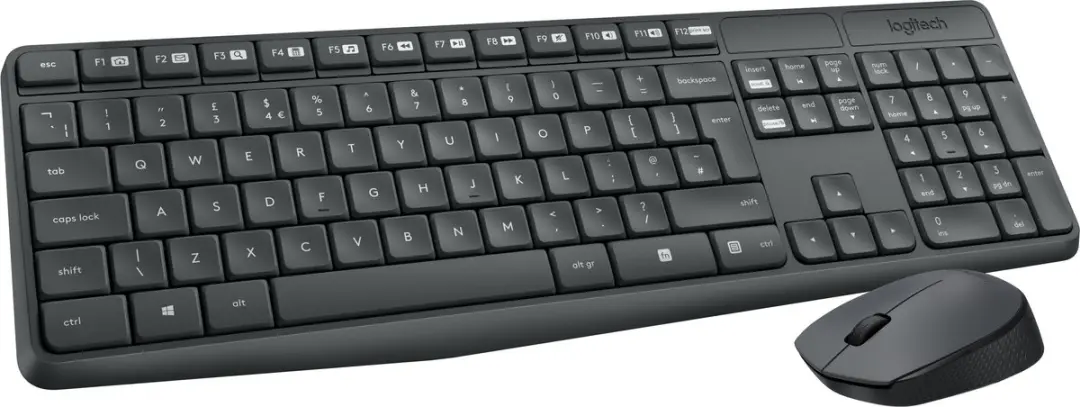 Logitech MK235 Toetsenbord en Muis Combinatie - Frans AZERTY - Grijs