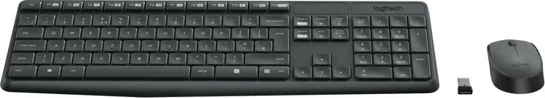 Logitech MK235 Toetsenbord en Muis Combinatie - Frans AZERTY - Grijs