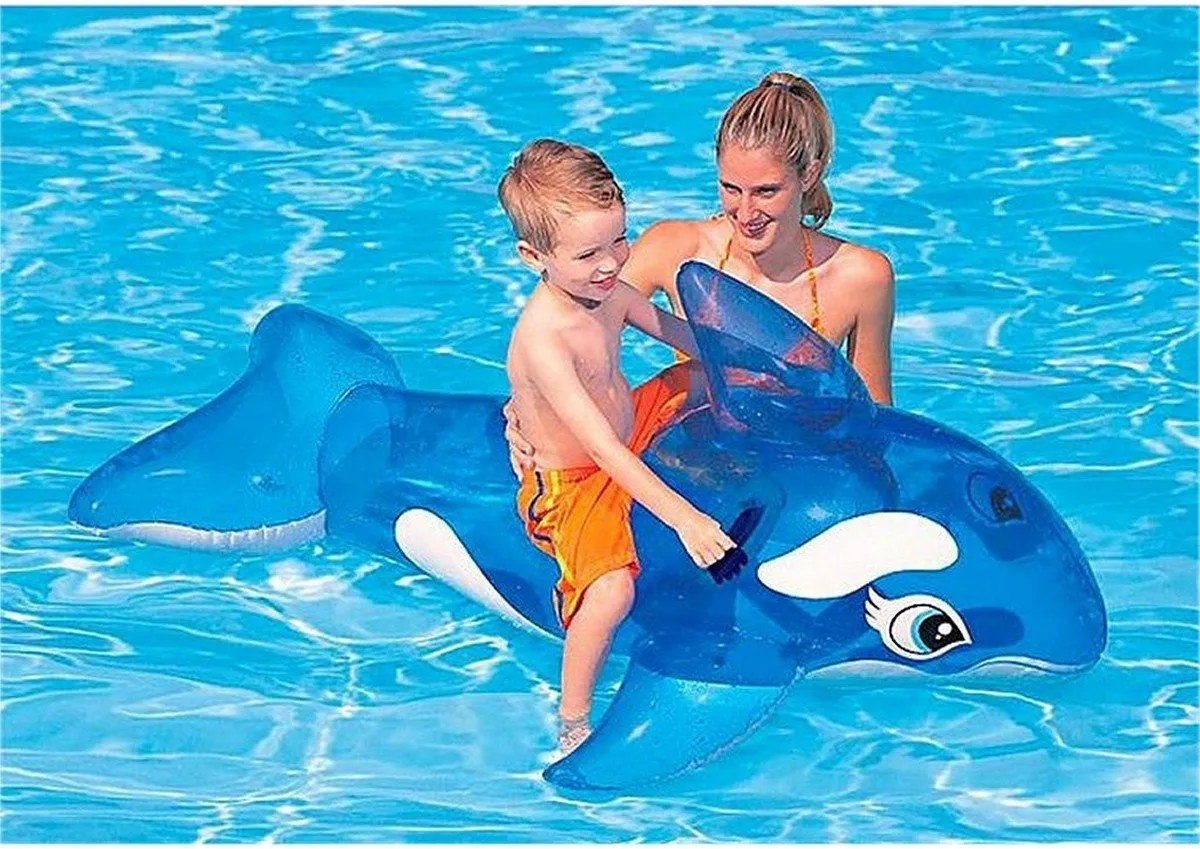 Intex Walvis Ride-On 152x114cm - Blauw/Wit