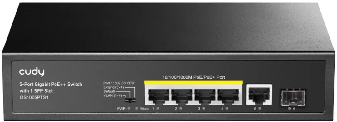 Cudy GS1005PTS1 Netwerk Switch 5 Poorten