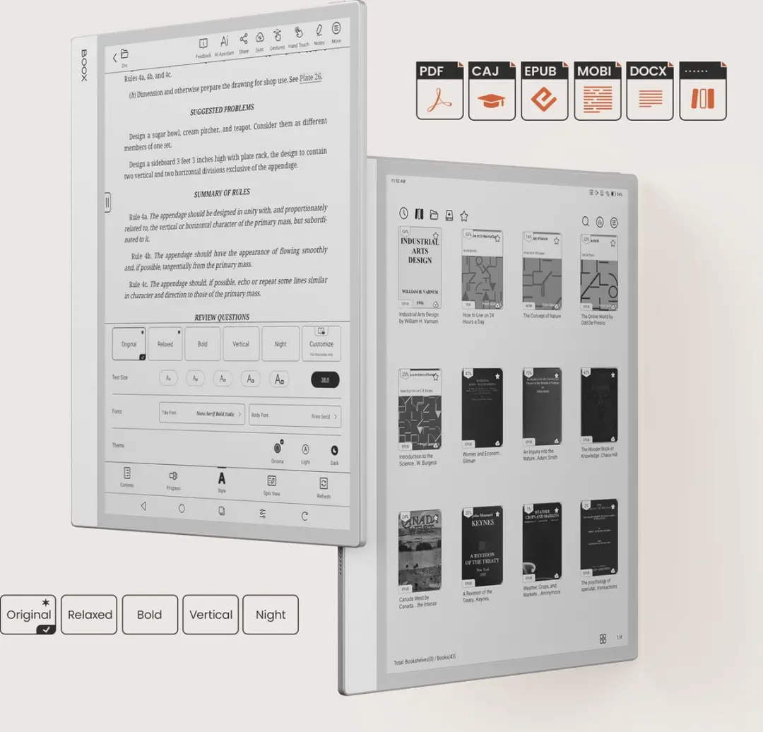 BOOX Note Max OPC1286R e-Inkt Tablet 13.3" - 128GB - Wit
