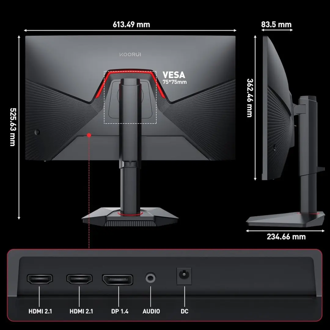 Koorui G2741L Gaming Monitor 27" - 4K 160Hz 1ms